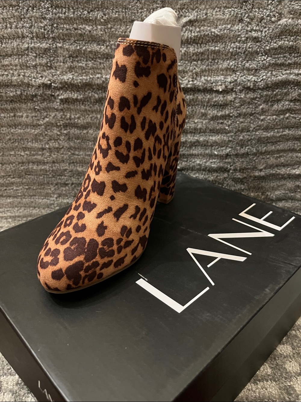 Lane Bryant Leopard Print Ankle Boot in Tan and Brown